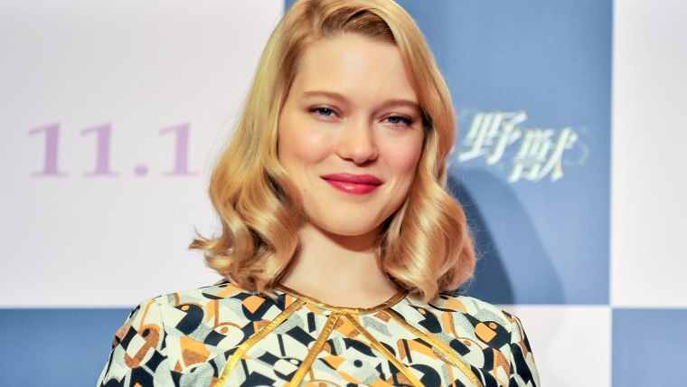 Actress Lea Seydoux attends the press conference for Japan premiere of 'Beauty and The Beast'