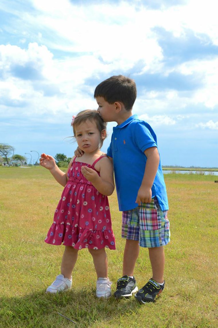 Adam Lefkowitz, shown here with his younger sister Emily, has put on 25 pounds while his family searches for the right treatment.