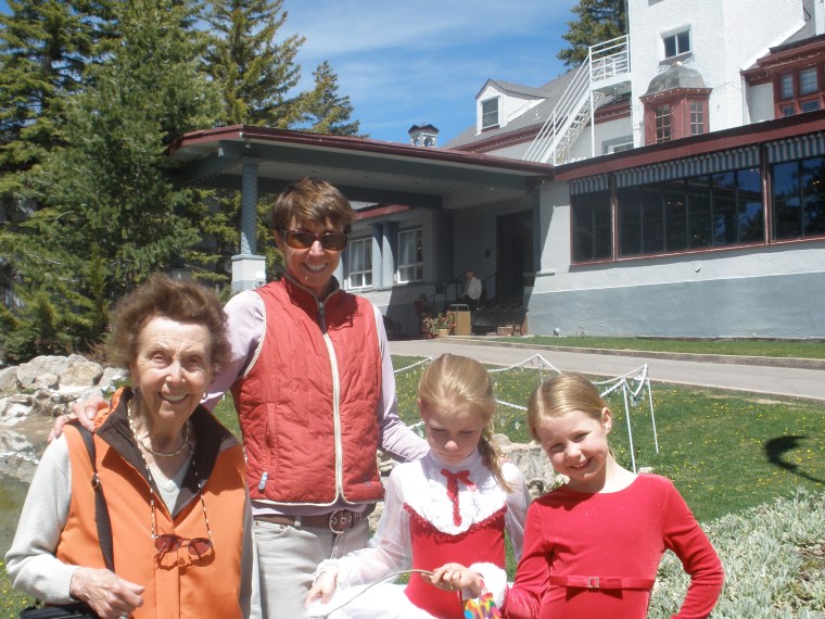 Sarah Crewe, her children and mother, Doreen, on Mother's Day, 2010.