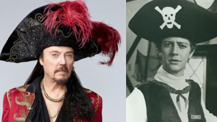Christopher Walken as Captain Hook, left, and Judge Reinhold in a Hook costume, right.