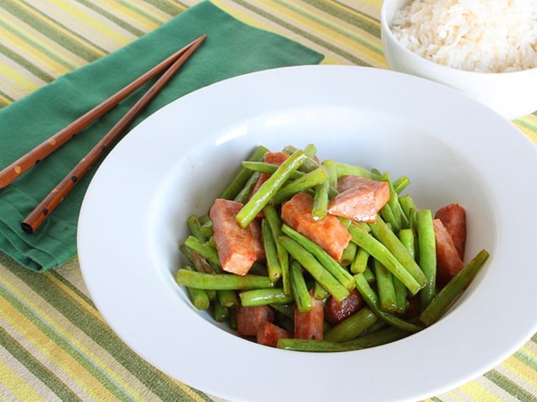 Ham and Green Bean Stir Fry