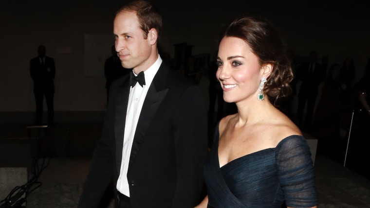 Britain's Prince William, the Duke of Cambridge, and Kate, Duchess of Cambridge, attend the St. Andrews 600th Anniversary Dinner at the Metropolitan M...