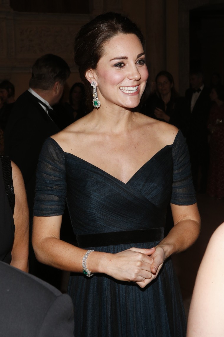 Duchess Kate recycled a gown she has worn twice before.