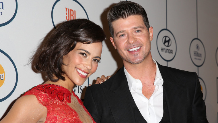 Paula Patton and Robin Thicke.