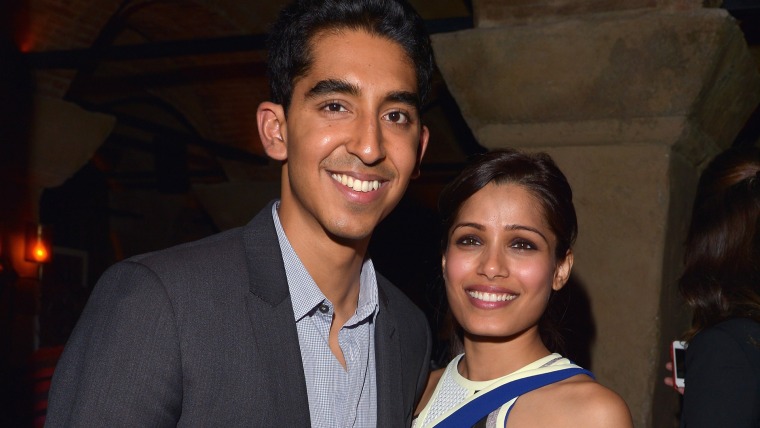 Freida Pinto and Dev Patel.