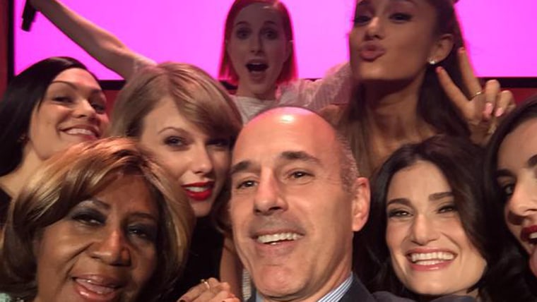 Matt Lauer takes a selfie with Taylor Swift, Aretha Franklin, more at Billboard's women in music panel