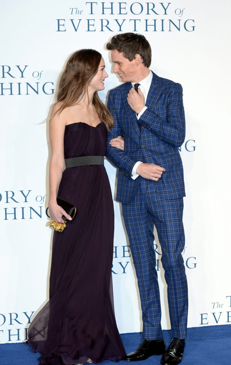 Eddie Redmayne and his fiancee Hannah Bagshawe at the \"Theory of Everything'\" premiere in London on Dec. 9, 2014.