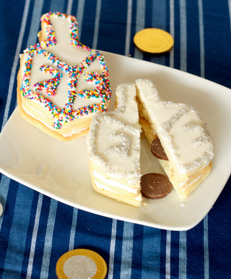 Gelt Filled Dreidel Cookies