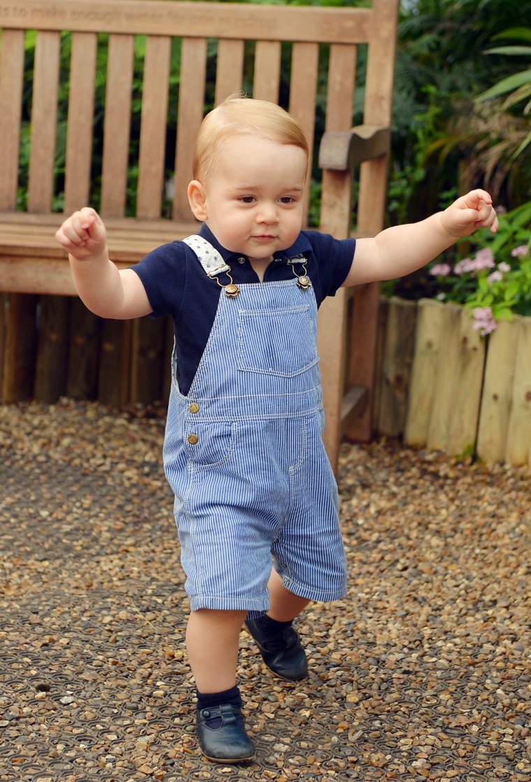 Prince George toddled around the \"Sensational Butterflies\" exhibition at the Natural History Museum in London.