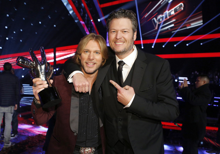 \"Voice\" winner Craig Wayne Boyd and his coach Blake Shelton.