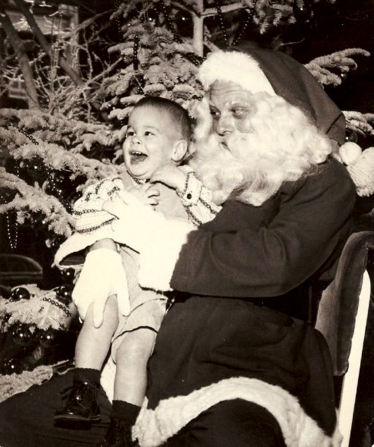 Scott Wilson took the family's first of 60 consecutive photos with Santa Claus in 1955.