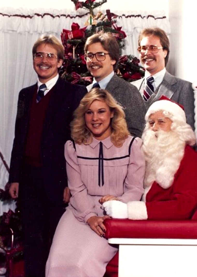The Wilsons continued the Santa photo tradition as adults, as this picture from 1982 proves.