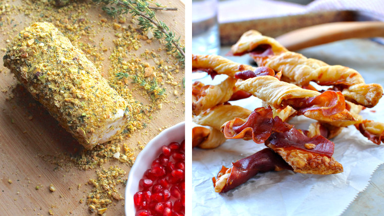 Instant Holiday Appetizers: Goat Cheese Log and Prosciutto Straws