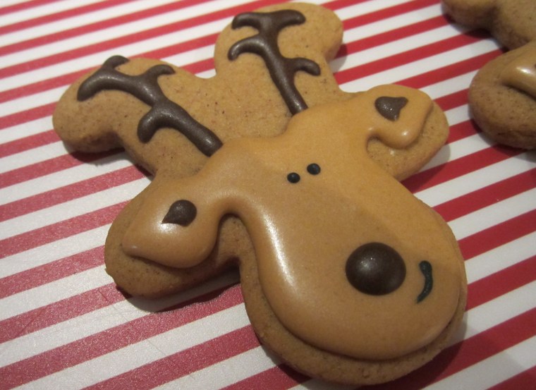 Holiday Gingerbread Reindeer Cookies