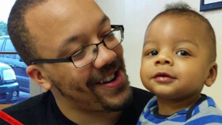 David Dennis and his 2-year-old son, who was recently diagonosed with autism.