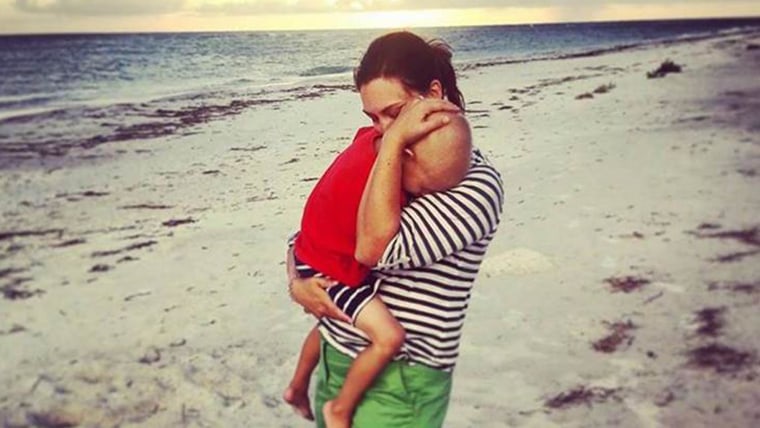Image: Ariane Grabill and her son.
