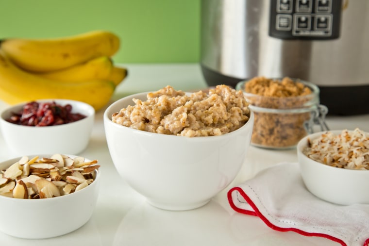 Slow-Cooker Make-Ahead Oatmeal and Toppings Bar: Finished