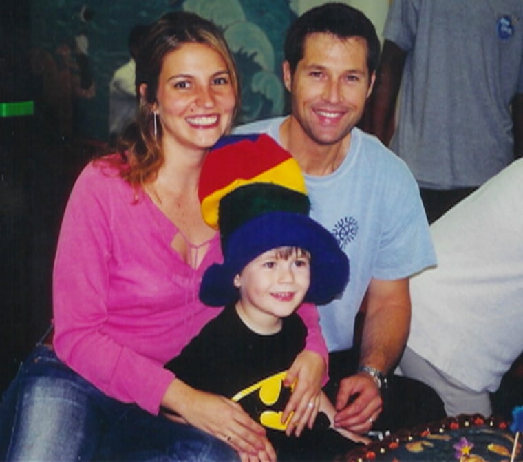 David Goldman with his son, Sean, and his late wife Bruna. The New Jersey