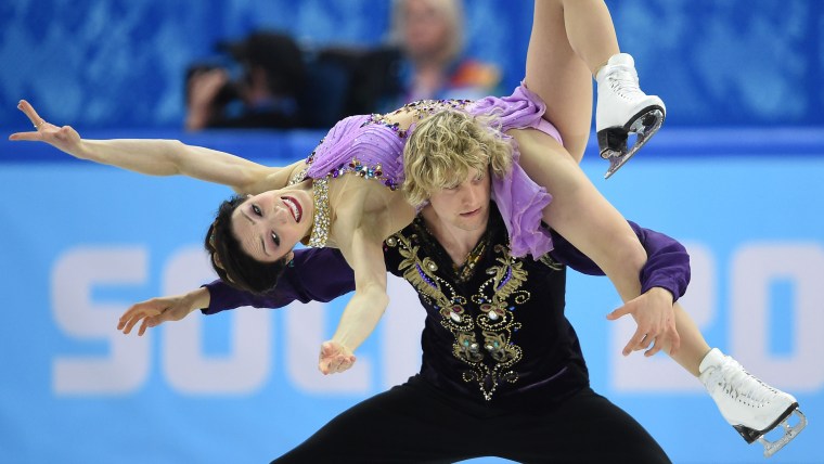 image: Meryl Davis, Charlie White at the Sochi Olympics.