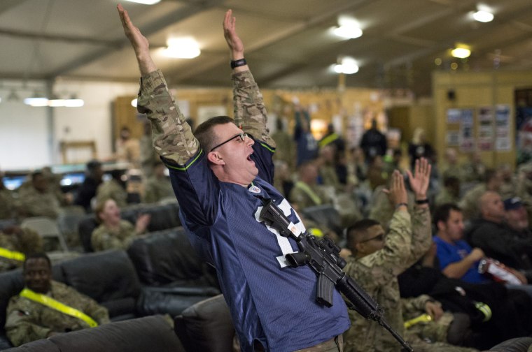 Seahawk fans destroy Bronco 