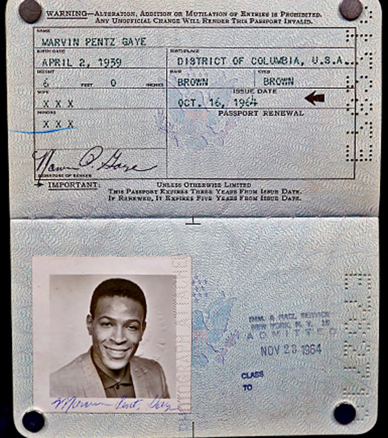 Image: Marvin Gaye passport