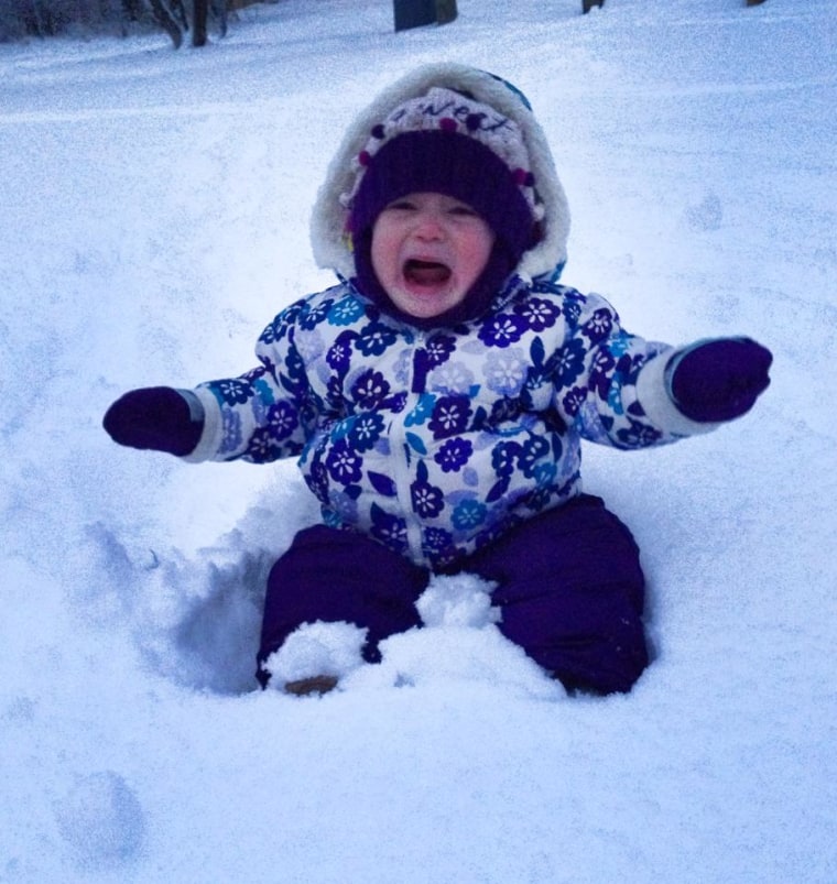 TODAY fan shares a pic of her kid in the snow.
