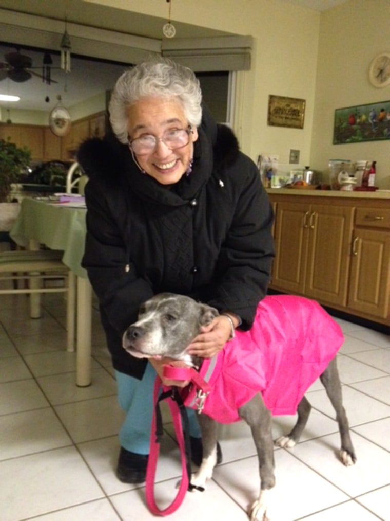 Sister Veronica Mendez and Remy the dog