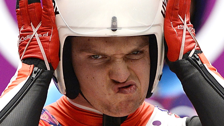 Ridiculous faces made by Olympic lugers