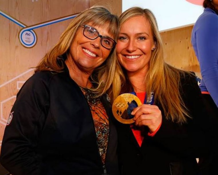 Jamie Anderson and her mom