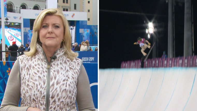 NBC's Anne Thompsone discusses the problematic halfpipe in Sochi.