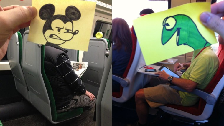 Cartoonist Joe Butcher killed time during his commute by doodling.