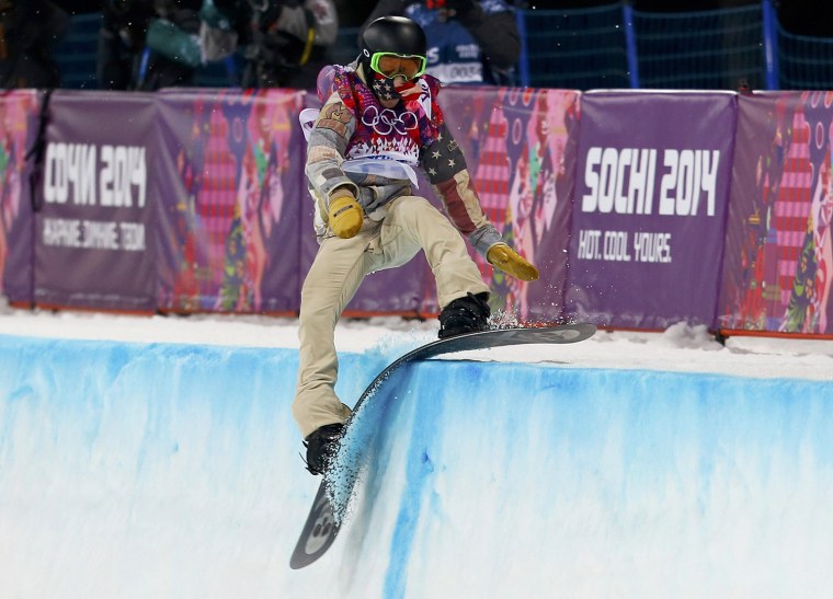 Shaun White crashed into the wall during halfpipe practice