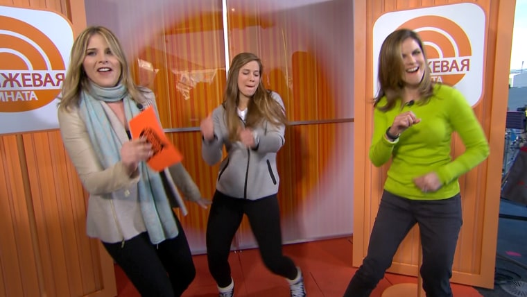 Dance party in the Sochi Orange Room.