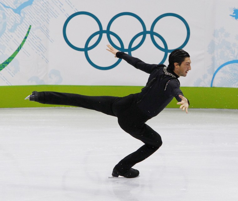 Evan Lysacek of the U.S. performs during the men's free skating figure skating competition at the Vancouver 2010 Winter Olympics February 18, 2010.   ...