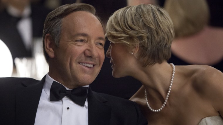 Claire (Robin Wright) and Frank Underwood (Kevin Spacey) on "House of Cards."