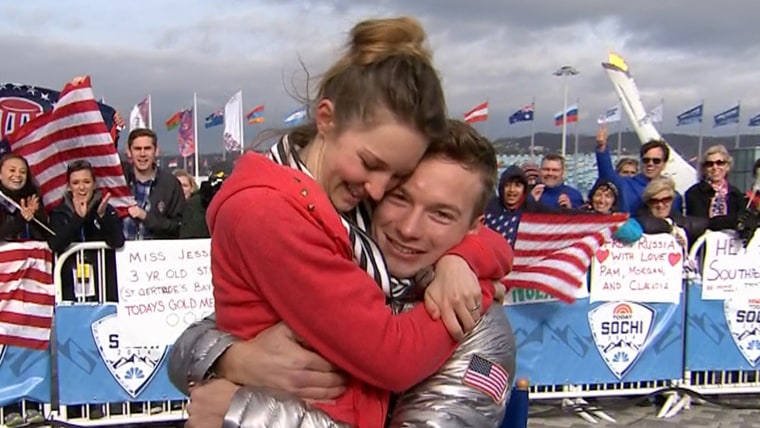 U.S. gold medalist David Wise and his wife