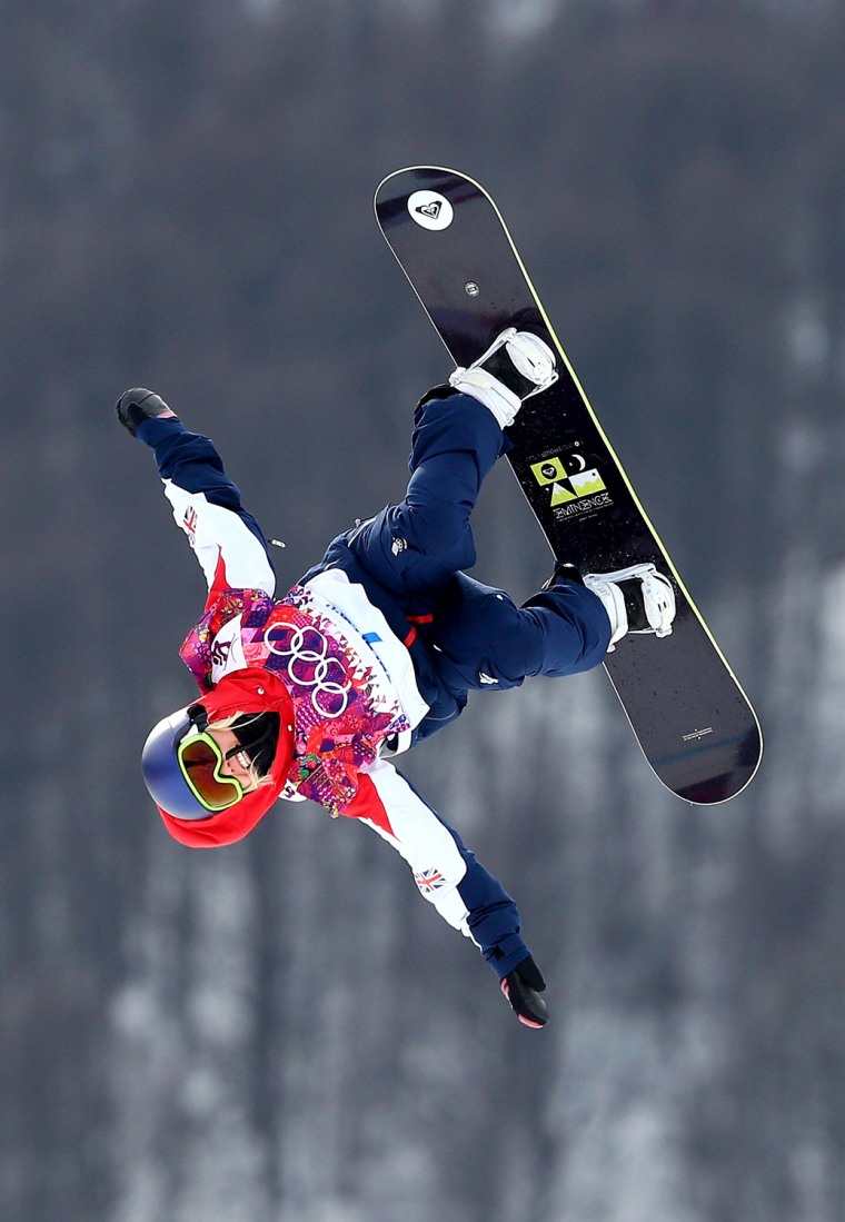 Image: Olympic snowboarders appear to levitate