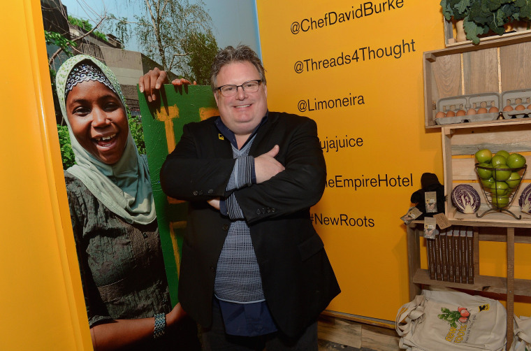 Chef David Burke gives back at IRC's First Ever 'New Roots' Pop-Up During New York Fashion Week at the Empire Hotel.