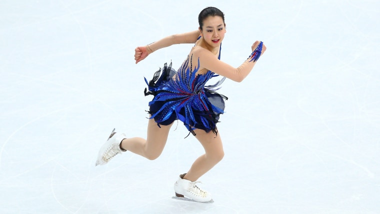 SOCHI, RUSSIA - FEBRUARY 20:  Mao Asada of Japan competes in the Figure Skating Ladies' Free Skating on day 13 of the Sochi 2014 Winter Olympics at Ic...