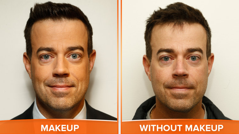 Carson Daly with and without makeup.