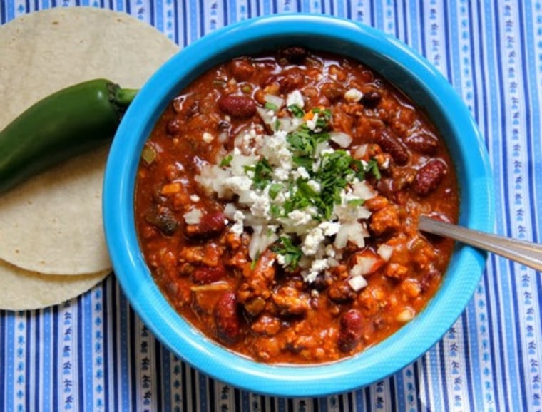Slow Cooker Roasted Poblano Pepper Chili