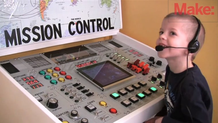 Jeff Highsmith’s Mission Control desk incorporates actual audio clips from the Apollo 11 mission.