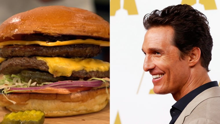 Matthew McConaughey and cheeseburgers