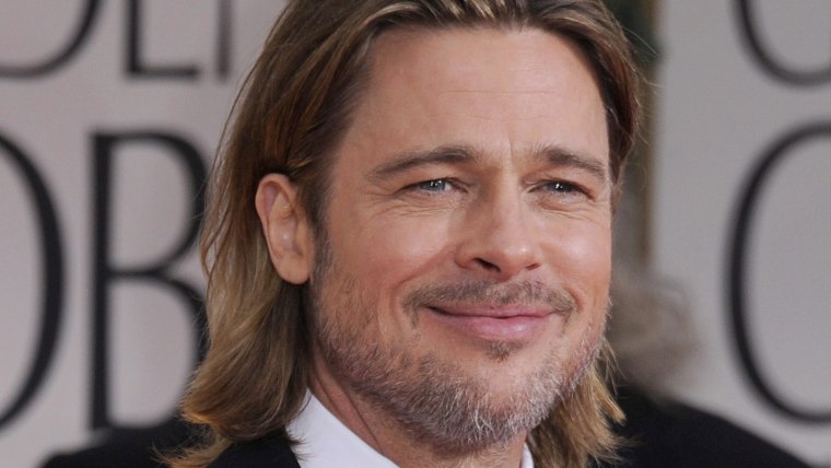 epa03061468 US actor Brad Pitt arrives for the 69th Golden Globe Awards held at the Beverly Hilton Hotel in Beverly Hills, Los Angeles, California, US...