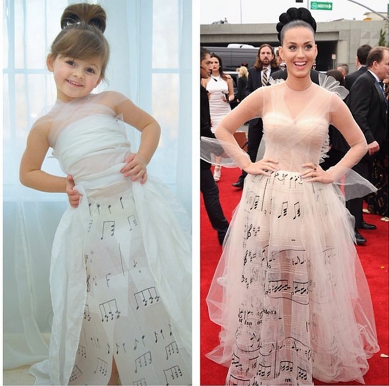 The musical note dress made famous by Katy Perry at the Grammy Awards.