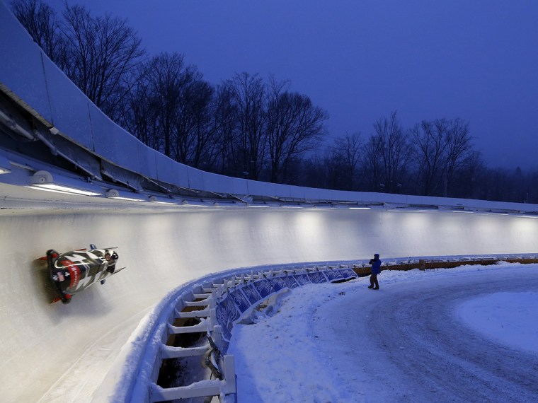 When he was struggling with deteriorating vision because of keratoconus, Holcomb learned to drive the bobsled by feel before he came in contact with Dr. Brian Boxer Wachler in 2008 and had two procedures that saved his eyesight.