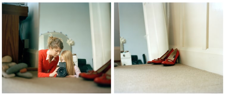 This photo of Laoisha and Emer is called Red Shoes, 2008.