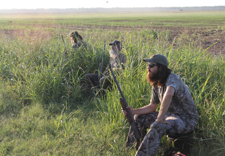 Image: Phil, Si and Jase Robertson on \"Duck Dynasty\"