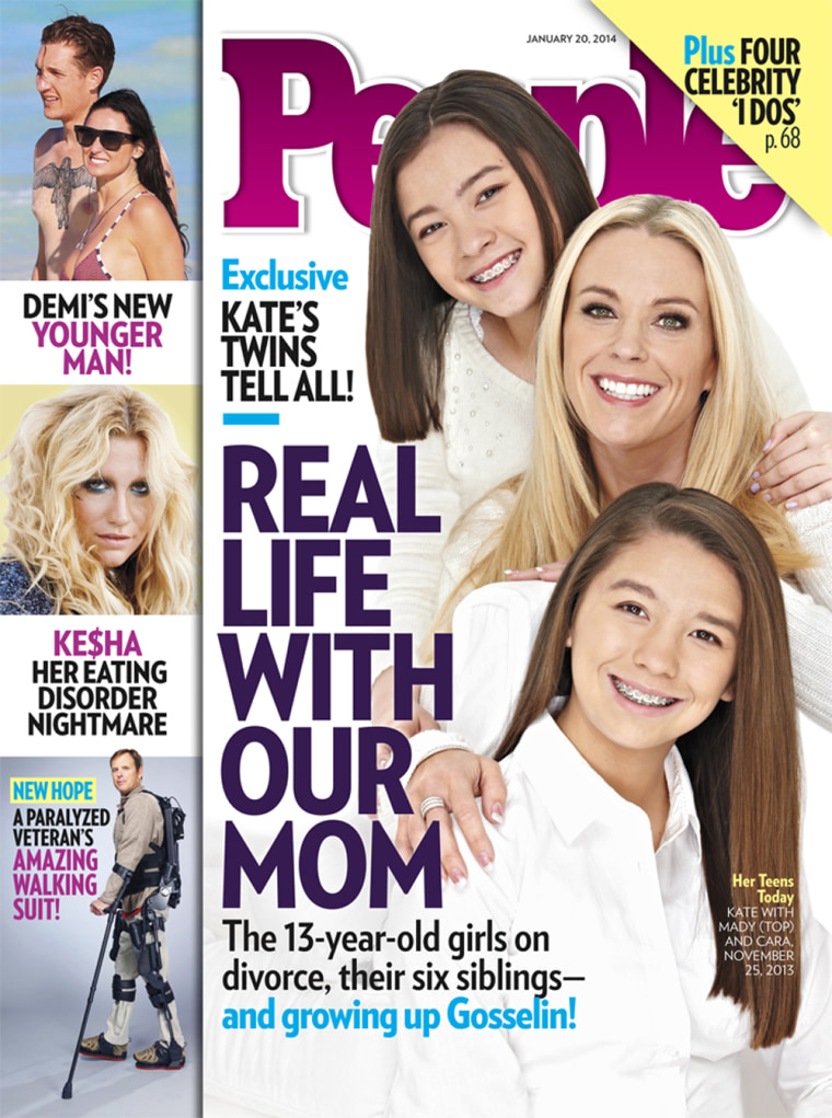 Image: Mady (top), Kate and Cara Gosselin on the cover of People.