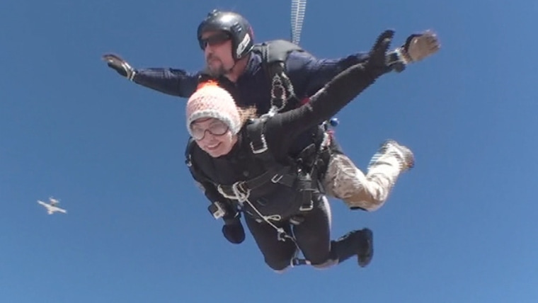 Gabrielle Giffords marks the three-year anniversary of an attack that left her severely wounded and forced her to resign from Congress by skydiving.